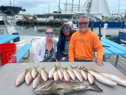 Three anglers fishing in Marathon, Florida