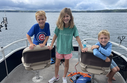 Three anglers enjoying a day of fishing at Kowaliga