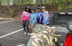 4 people fishing in Kowaliga