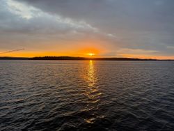 Scenic view of Kowaliga landscape while fishing