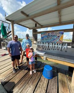 Four anglers enjoying a fishing trip in TX
