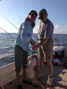 Anglers enjoying a day of fishing at Cross location