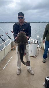 A big blue catfish caught while fishing at Cross.