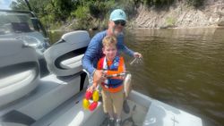 Two anglers enjoying a fishing trip in FL