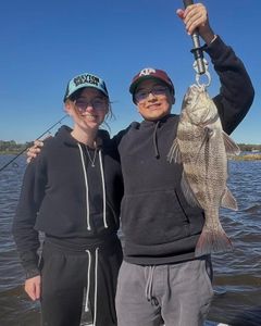A huge black drum fish caught in Santa Rosa Beach
