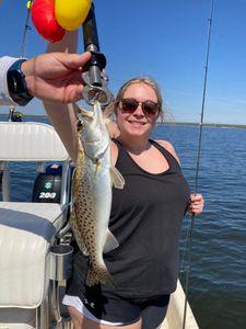 Spotted weakfish, 20-inch fish, fishing in FL