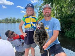 Catch of the day: A single summer flounder fish measuring 21 inches, caught in Santa Rosa Beach, Florida.