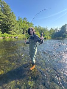 Fisherman in Brownville on a fishing and hunting trip