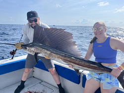 Caught a beauty on the open sea!