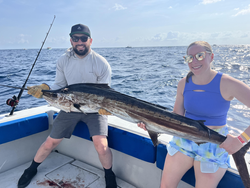 Caught a big one while sailing the high seas!