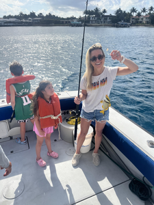 Enjoying the coastal views and the catch of the day.