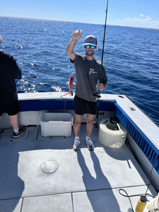 Great catch using deep sea trolling techniques in partly cloudy conditions!