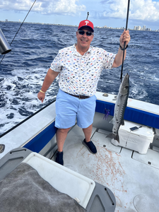This huge Great Barracuda put up a thrilling fight on the line!