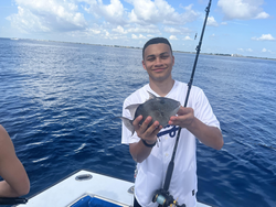 Hooked a Grey Triggerfish in partly cloudy West Palm Beach!