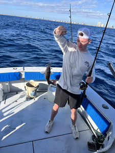 Hooked a keeper out on the open water!