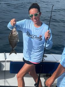 Jolthead porgy catch displayed on fishing charter boat in Riviera Beach FL waters