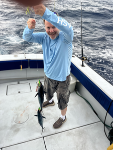 Hooked a feisty Little Tunny while kite fishing and drifting off West Palm Beach, FL.