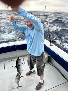 Hooked a feisty Little Tunny at the Riviera Beach City Marina!