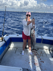 A big catch of a feisty Little Tunny fish in West Palm Beach, FL!