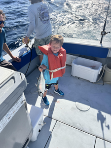Hooked a feisty Little Tunny while deep sea fishing in West Palm Beach!