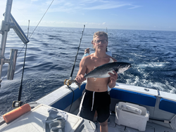 Reeling in a 17-inch Little Tunny off West Palm Beach!