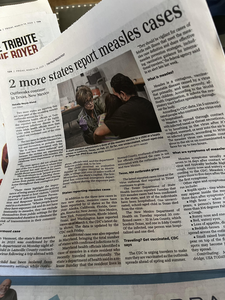 Measles outbreak has newspapers on the hook.