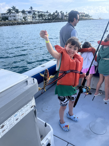 Offshore fishing fun with the catch of the day!