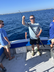 Orange fish caught on Palm Beach fishing adventure!