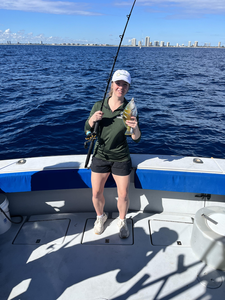 Reeling in the catch of the day in the heart of the city.