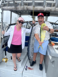 Hooked a massive wahoo fish while deep sea fishing in West Palm Beach, FL!