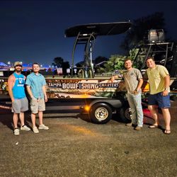 Four people fishing in Tampa