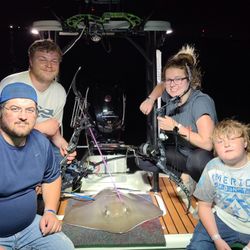 Four people fishing in Tampa