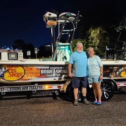 Two people fishing in Tampa, Florida