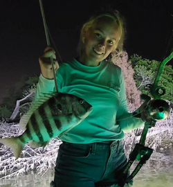 Accurate shots with the bowfishing bow!