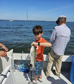Striped bass caught by two people in Maryland
