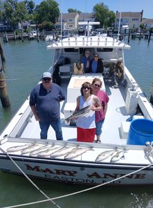 Group of 6 people fishing in Maryland