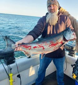 Angler holding a big fish in NY