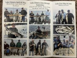 6 rainbow trout and chinook salmon in a scenic New York location