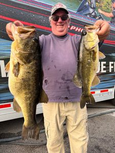 Two large bass caught during fishing tour in Tavares FL