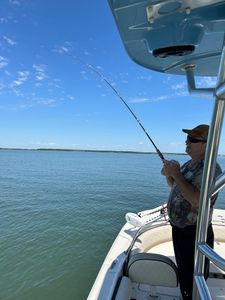 Person fishing in NJ