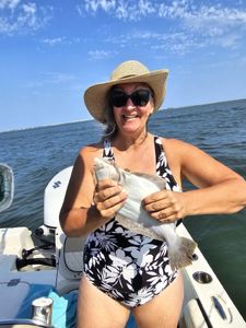 A lone angler fishing in Tuckerton