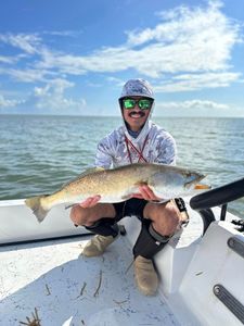 A fisherman with a large catch at South Padre Island