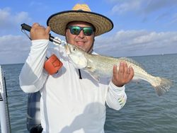 Angler holding a fishing rod in TX