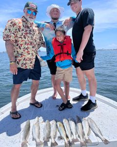 Seven spotted weakfish caught by anglers at South Padre Island