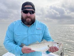 Photo of a spotted weakfish catching during fishing in TX