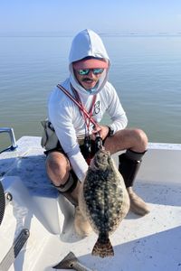 Summer flounder caught while fishing at South Padre Island