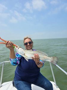 Spotted Weakfish caught while fishing in Port Mansfield