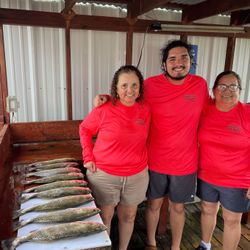 Spotted weakfish caught in Port Mansfield