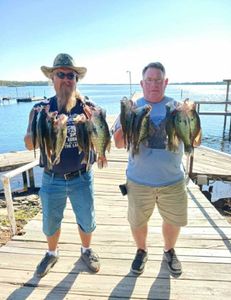 2 people fishing in Quitman with 1 fish