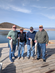 Caught a striped bass on this beautiful day by the lake.